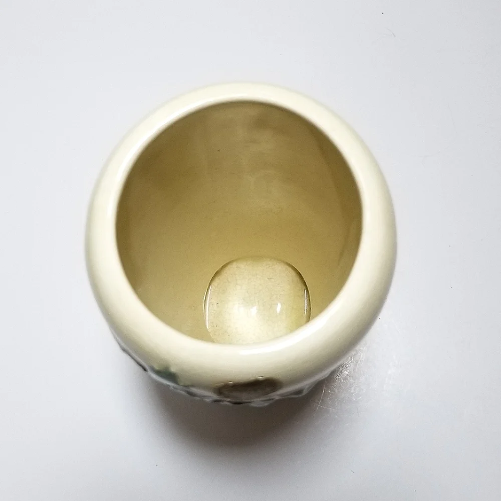 Vintage Royal Copley cream with green ivy ceramic vase Orignal Sticker